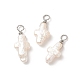 Pendenti di perle keshi naturali avvolti in filo di rame PALLOY-JF01995-02-1