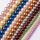 Brins de perles de verre rondes de qualité A HY-E001-09-1