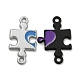 Paar-Puzzle-Verbindungsanhänger aus sprühlackierter Legierung PALLOY-K018-03-2