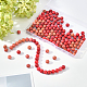 OLYCRAFT 147Pcs Natural Howlite Beads 8mm Red Round Gemstone Beads Smooth Stone Beads for Necklace Bracelet and Jewelry Making G-OC0002-65-4