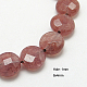 Chapelets de perles aux fraises en quartz naturel G-G220-8x4mm-12-1
