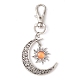 Décorations de pendentif en alliage lune et soleil HJEW-JM01596-02-1