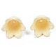 Gummierte Perlenkappen aus undurchsichtigem Acryl ACRP-T010-01F-2