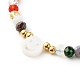 Set di bracciali e collana di perle di vetro placcato SJEW-JS01200-6