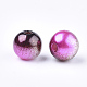 Rainbow ABS Plastic Imitation Pearl Beads OACR-Q174-6mm-12-2