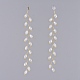 Electroplate Glass Beads Dangle Stud Earrings EJEW-JE03820-5