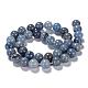 Chapelets de perles en aventurine bleue naturelle G-F380-10mm-3