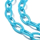 10 soporte 10 cadenas de cable de acrílico opaco hecho a mano de colores KY-YW0001-21-4
