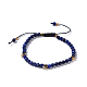 Натуральный лазурит (окрашенный) плетеные браслеты из бисера BJEW-JB04215-02-1