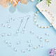 40 piezas 2 colores perlas naturales de agua dulce conector encantos PALLOY-AB00067-5