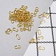 鉄のクイックリンクコネクター  チェーンパーツ  ナンバー3形の留め金  ゴールドカラー  7.5~8x4x1~2mm IFIN-TA0001-06G-5