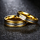 Regalos de san valentín anillos de pareja de acero titanio para hombres RJEW-BB16403-9-4