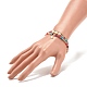 3 set di bracciali elastici con perline in agata naturale e perle BJEW-JB08089-01-3