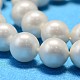 Redondo shell hebras de abalorios de perlas BSHE-L011-4mm-A013A-4
