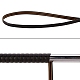 Peプラスチック模倣籐籐  立体織り素材  DIYのための  家具編み物  ストライプ柄のフラット  コーヒー  8x1.2mm  32 m /ロール KY-SZ0001-12E-6