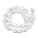 Brins de perles keshi baroques nucléées naturelles PEAR-S020-Z03-6