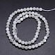 Brins de perles rondes en pierre de lune blanche naturelle G-M262-5mm-04-2