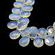Faceted Teardrop Opalite Beads Strands G-Q445-16-2