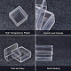 BENECREAT 16 Pack Square High Transparency Plastic Bead Storage Containers Box Case for beauty supplies CON-BC0004-24A-5