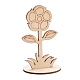 Ritaglio di fiori di legno non finito fai da te WOOD-P017-03-1