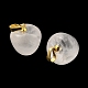 Breloques de pomme de professeur en cristal de quartz naturel G-Z022-02B-G-2