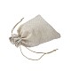 黄麻布製梱包袋ポーチ  巾着袋  バリーウッド  18x13cm ABAG-TA0001-08-4
