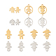 PandaHall Jewelry 14Pcs 14 Style 201 Stainless Steel Connector Charms STAS-PJ0001-27-1