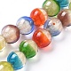 Brin de perles de verre de feuille d'argent au chalumeau FOIL-G028-01G-1