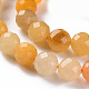 Chapelets de perles jaunes en aventurine naturelle G-S362-123E-3