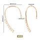 UNICRAFTALE 8Pcs Light Gold DIY Ear Cuff Brass Earring Cuffs Tassel Ear Wrap Earring Cuffs Accessaries with 8 Loop 55mm Long Ear Cuff for Non Piercing Earring Making KK-UN0001-54-4