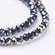 Chapelets de perles en verre électroplaqué EGLA-R048-2mm-02-3
