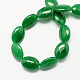 Flachen ovalen Edelstein gefärbt natürlichen malaysia Jadestein Perlen Stränge X-G-S113-19-2