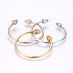 304 Stainless Steel Cuff Bangles Sets BJEW-P226-09-2