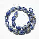 Perles de jaspe tache bleue naturelle G-S357-A06-2