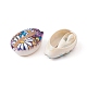 20pcs perles de coquille de cauris naturelles imprimées SHEL-YW0001-03C-1