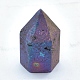 Decoraciones de exhibición de hogar de cuarzo geode druzy electrochapado natural G-P382-D01-2