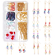 SUNNYCLUE 1 Box DIY Make 10 Pairs Wings Beads Earring Making Kit Including Butterfly Wing Resin Pendants Geometric Linking Rings Glass Beads for Women Adults DIY Earring Jewellery Making DIY-SC0017-93-1