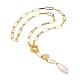 Collane lariat di perle keshi di perle naturali barocche NJEW-JN03042-03-1