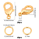Creatcabin 40pcs anillos de salto abiertos de latón KK-CN0001-09-2