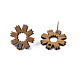 Risultati di orecchini a bottone in legno di noce MAK-N032-039-3
