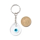 Teardrop Handmade Lampwork Evil Eye Pendants Keychain KEYC-JKC00379-03-2