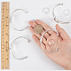 Sunnyclue 6pcs 0.8 pulgadas bisel bandeja brazalete en blanco brazalete pulsera con 6 piezas 20 mm redondo claro cabujón de vidrio cúpula para hombres y mujeres DIY-SC0009-45S-3