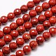 Chapelets de perles en jaspe rouge naturel X-G-G542-12mm-15-1