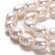 Fili di perle di perle d'acqua dolce coltivate naturali PEAR-L033-79-01-2