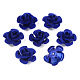 フロッキーアルミビーズ  花バラ  ブルー  15x15x9mm  穴：1.4mm  約1000個/袋 FALUM-S001-001L-2