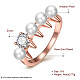 Imitation Pearl Finger Rings RJEW-BB17615-6-3