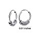 925 серебряные серьги-кольца с родиевым покрытием и бисером для женщин JE912A-01-3