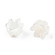 Tapas de abalorios de concha blanca natural SSHEL-N032-58A-5