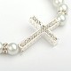 Perles de verre perles rondes Bracelet extensible X-BJEW-JB01542-01-2