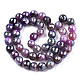 Electroplate Natural Agate Beads Strands G-T131-54J-2